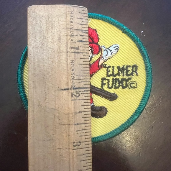 Vintage 1970’s Swiss Maid Quality Emblems Looney Tunes Elmer Fudd Patch Set of 2 - Picture 4 of 4